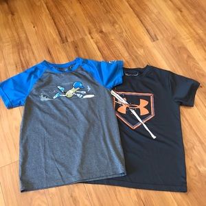 Boys Under Armour baseball t-shirts